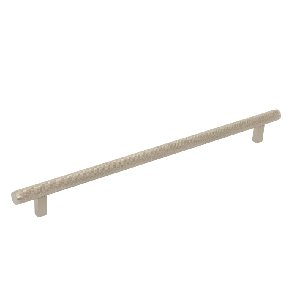 Momo Bellevue Solid Brass Knurled Appliance Pull 416mm Dull Brushed Nickel