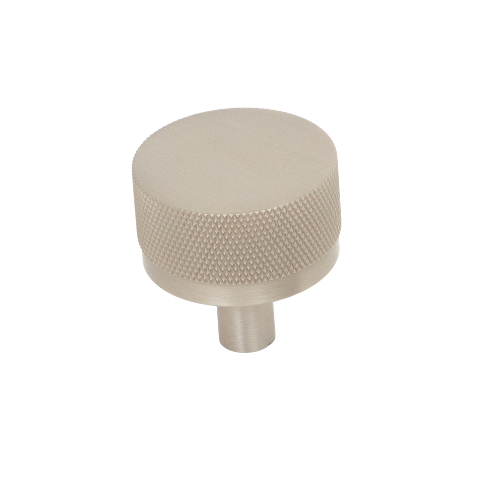 Momo Bellevue Solid Brass Knurled Knob 35mm Dull Brushed Nickel