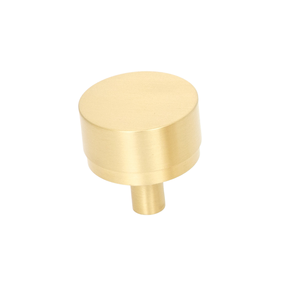 Momo Bellevue Solid Brass Plain Knob 35mm Brushed Satin Brass