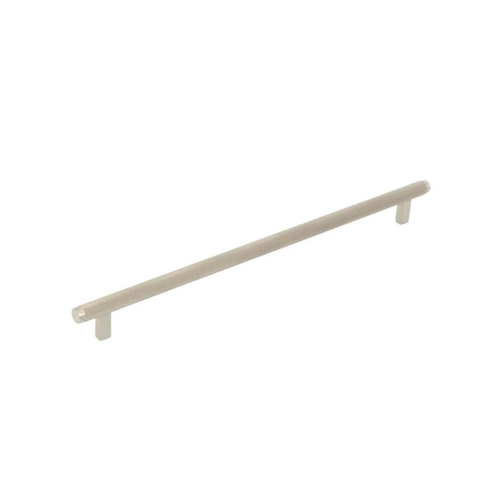 Momo Bellevue Solid Brass Knurled Bar Pull 320mm Dull Brushed Nickel