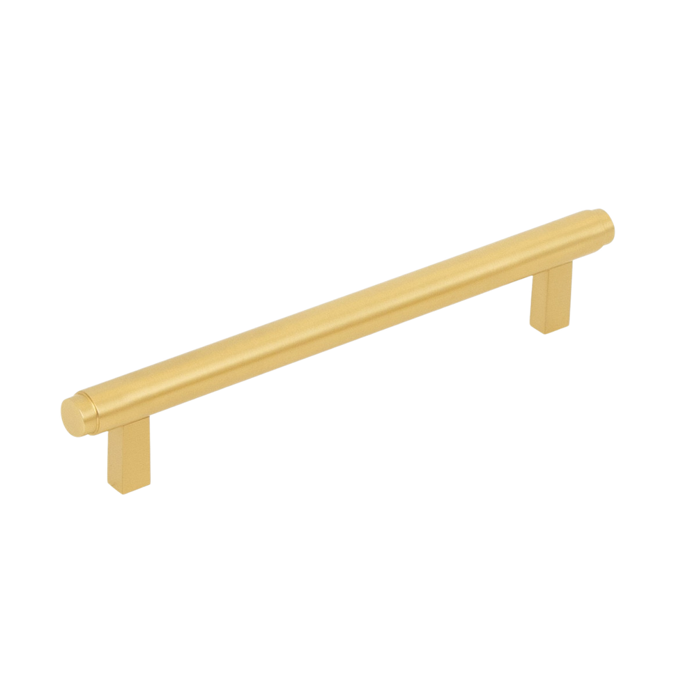 Momo Bellevue Solid Brass Plain Bar Pull 160mm Brushed Satin Brass