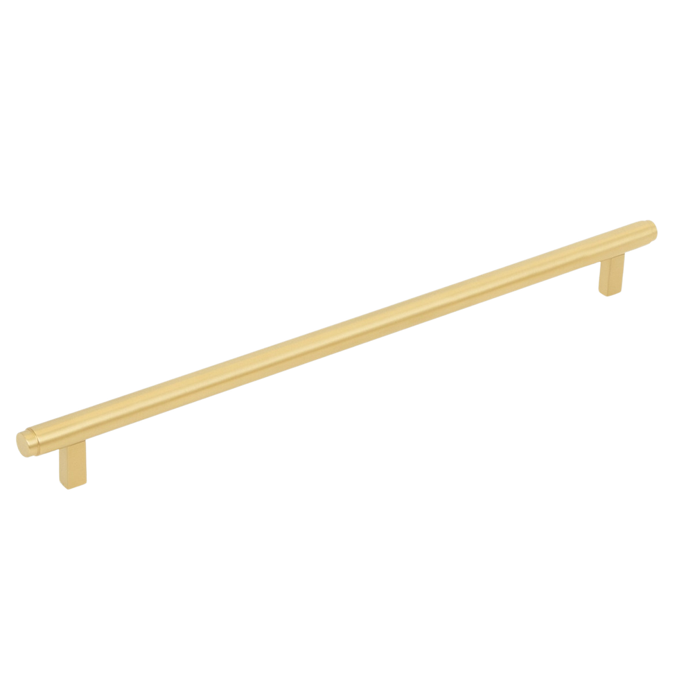 Momo Bellevue Solid Brass Plain Bar Pull 320mm Brushed Satin Brass