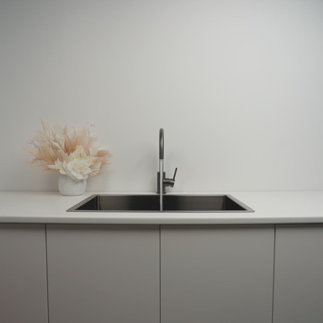 Brushed Gunmetal Avisa 700x450 Large Single Bowl Sink