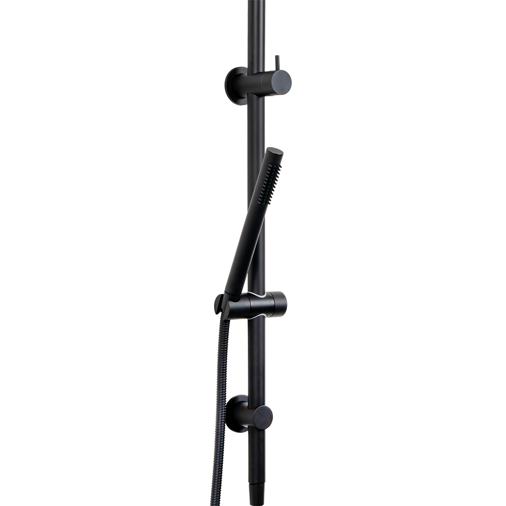 Mira Matte Black Shower Rail Twin Set