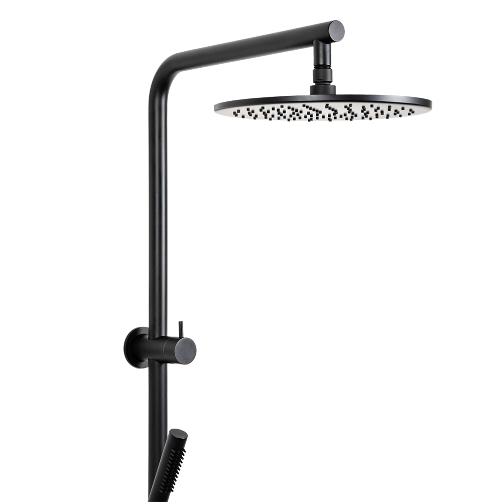 Mira Matte Black Shower Rail Twin Set