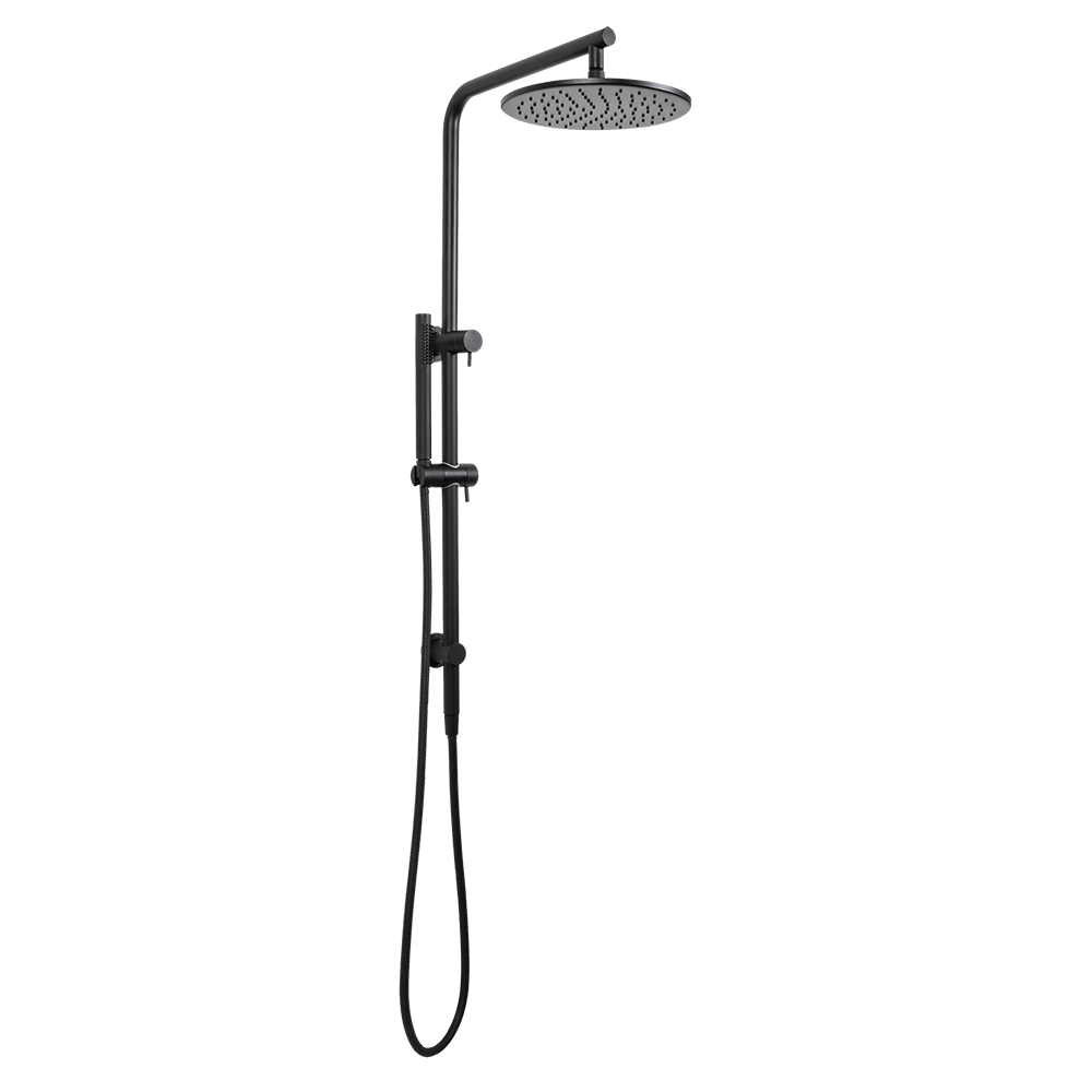 Mira Matte Black Shower Rail Twin Set