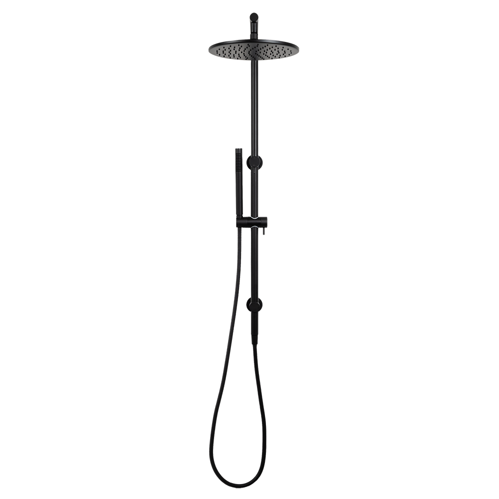 Mira Matte Black Shower Rail Twin Set