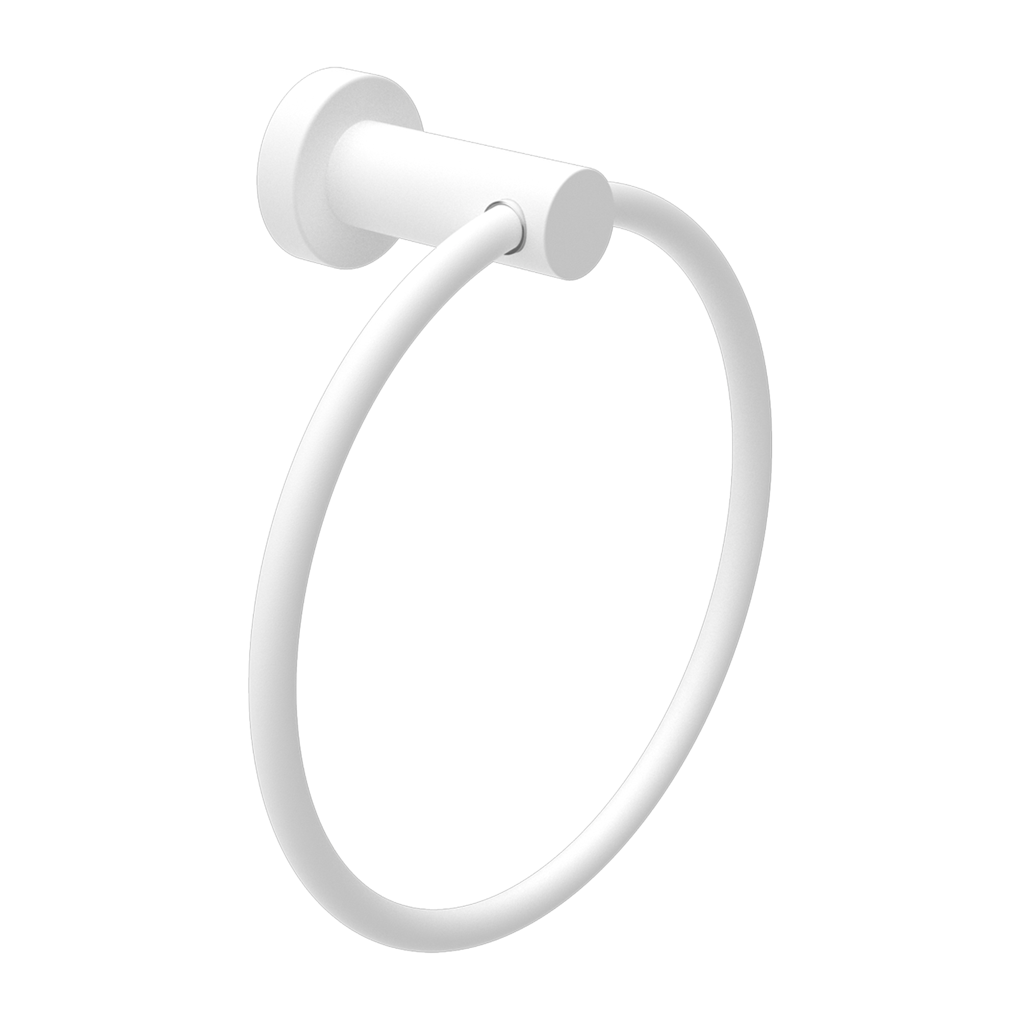 Mecca Hand Towel Ring Matte White