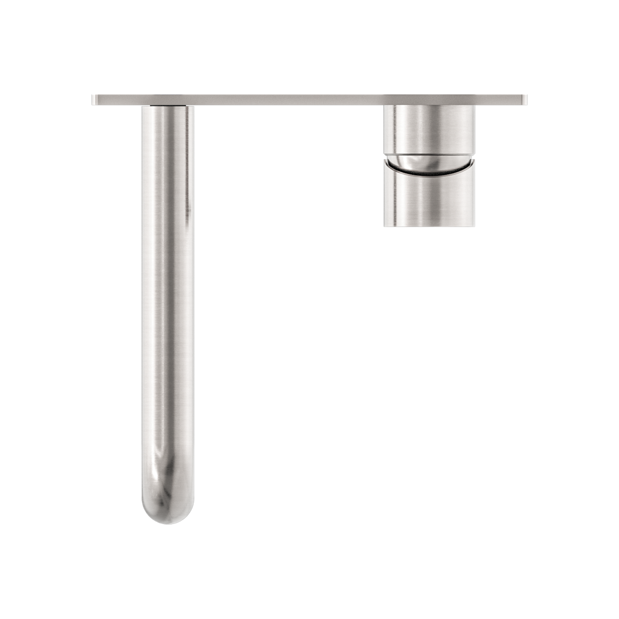 Mecca Wall Basin Mixer 185mm Spout Brushed Nickel