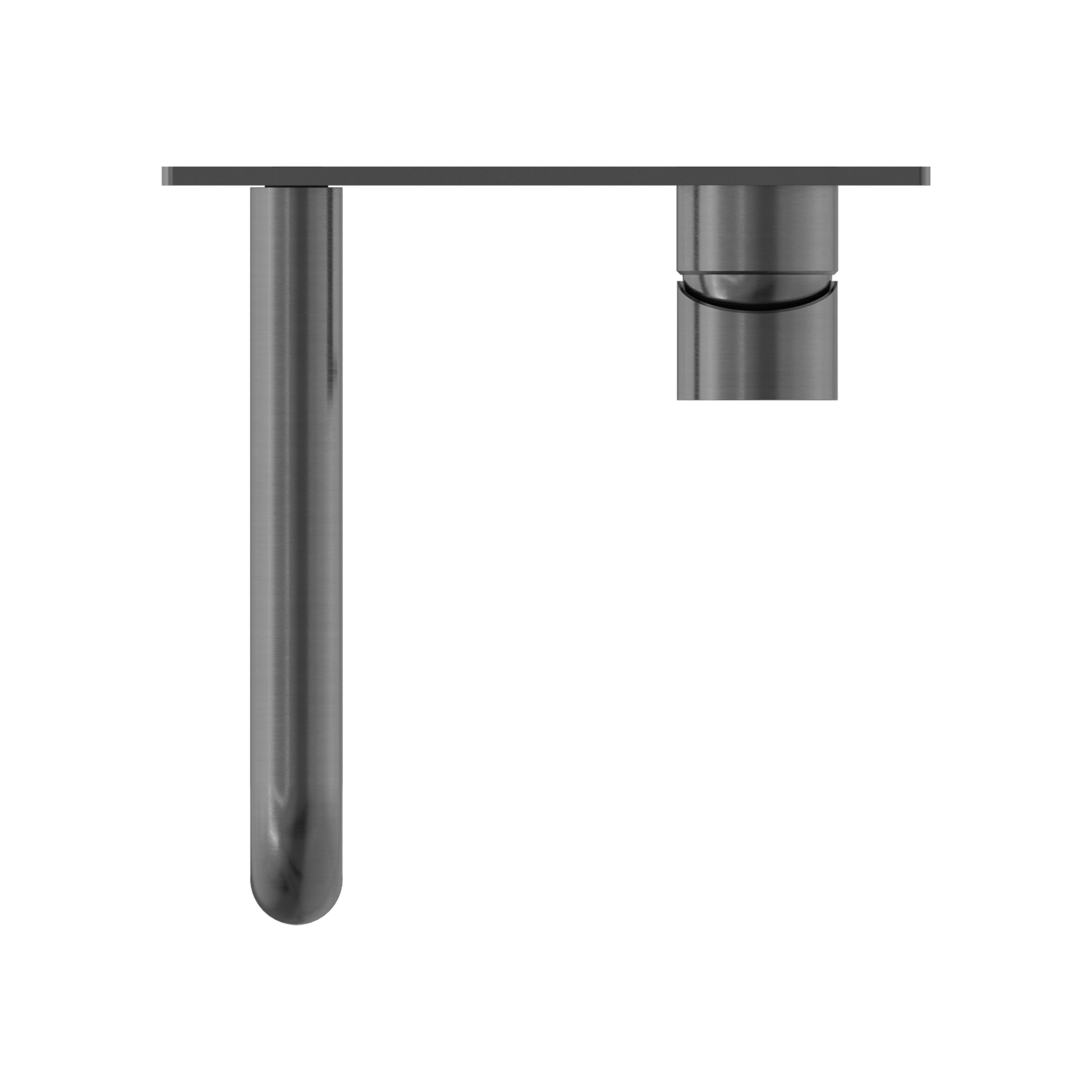 Mecca Wall Basin Mixer 185mm Spout Brushed Gunmetal