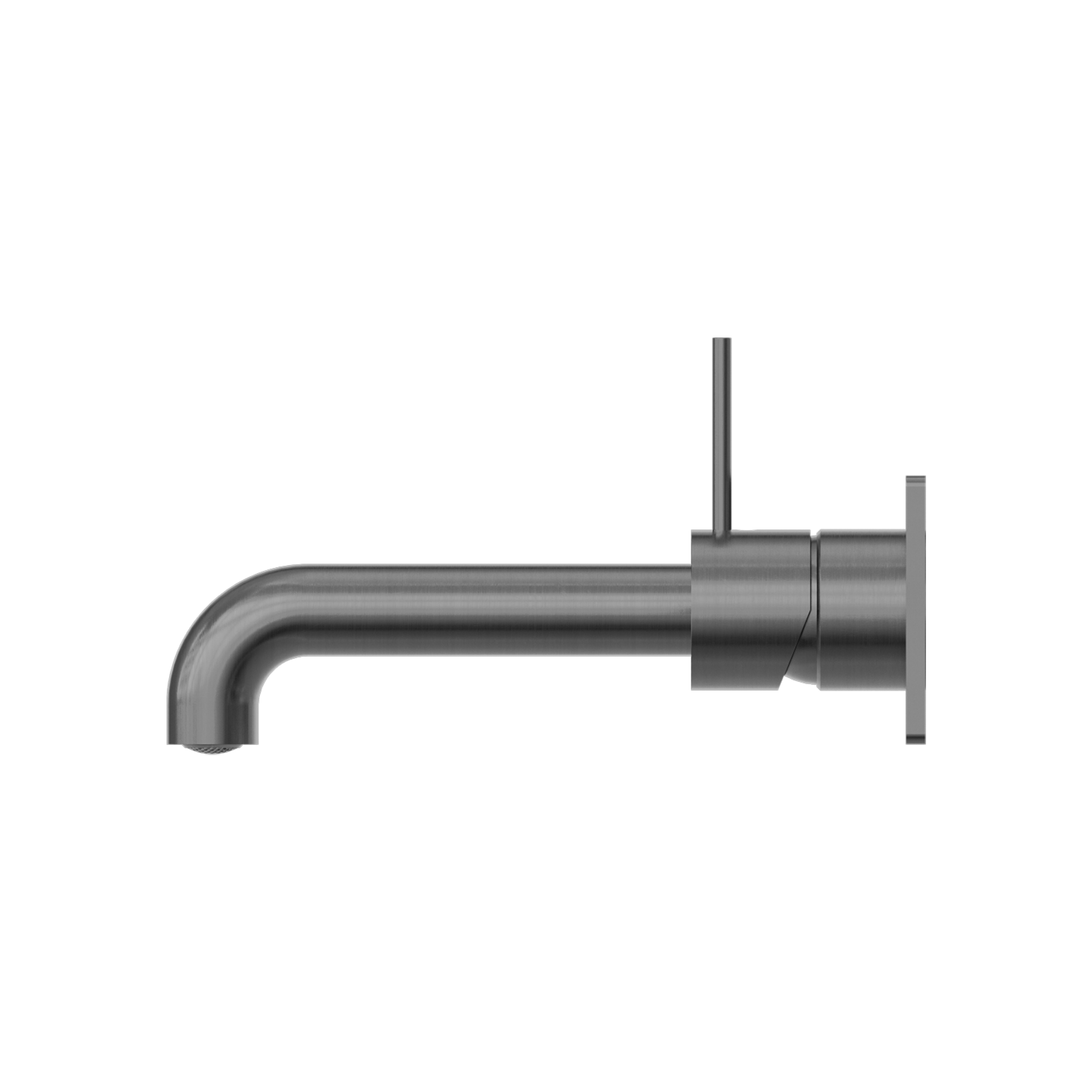 Mecca Wall Basin Mixer Handle Up 185mm Spout Brushed Gunmetal