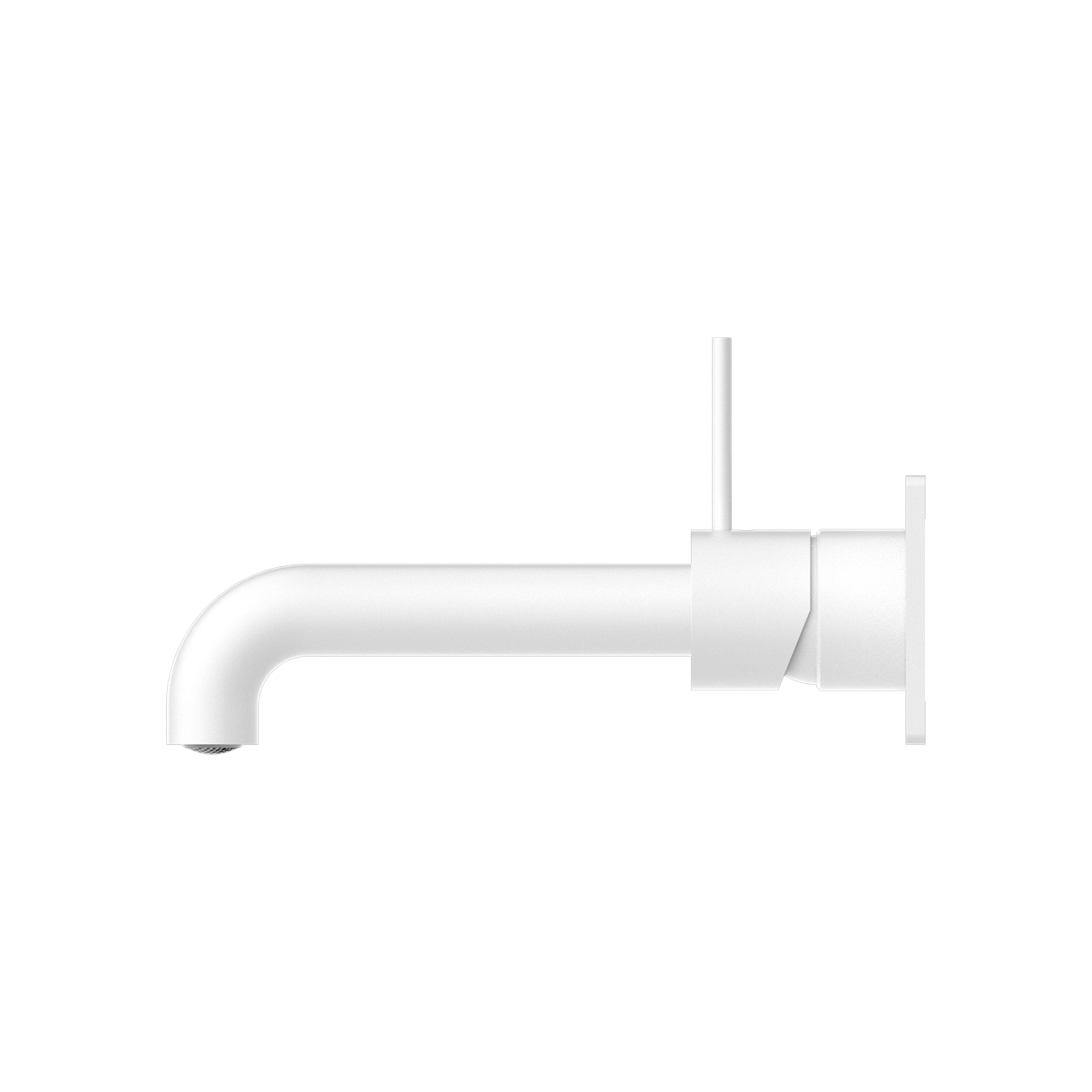 Mecca Wall Basin Mixer Handle Up 185mm Spout Matte White