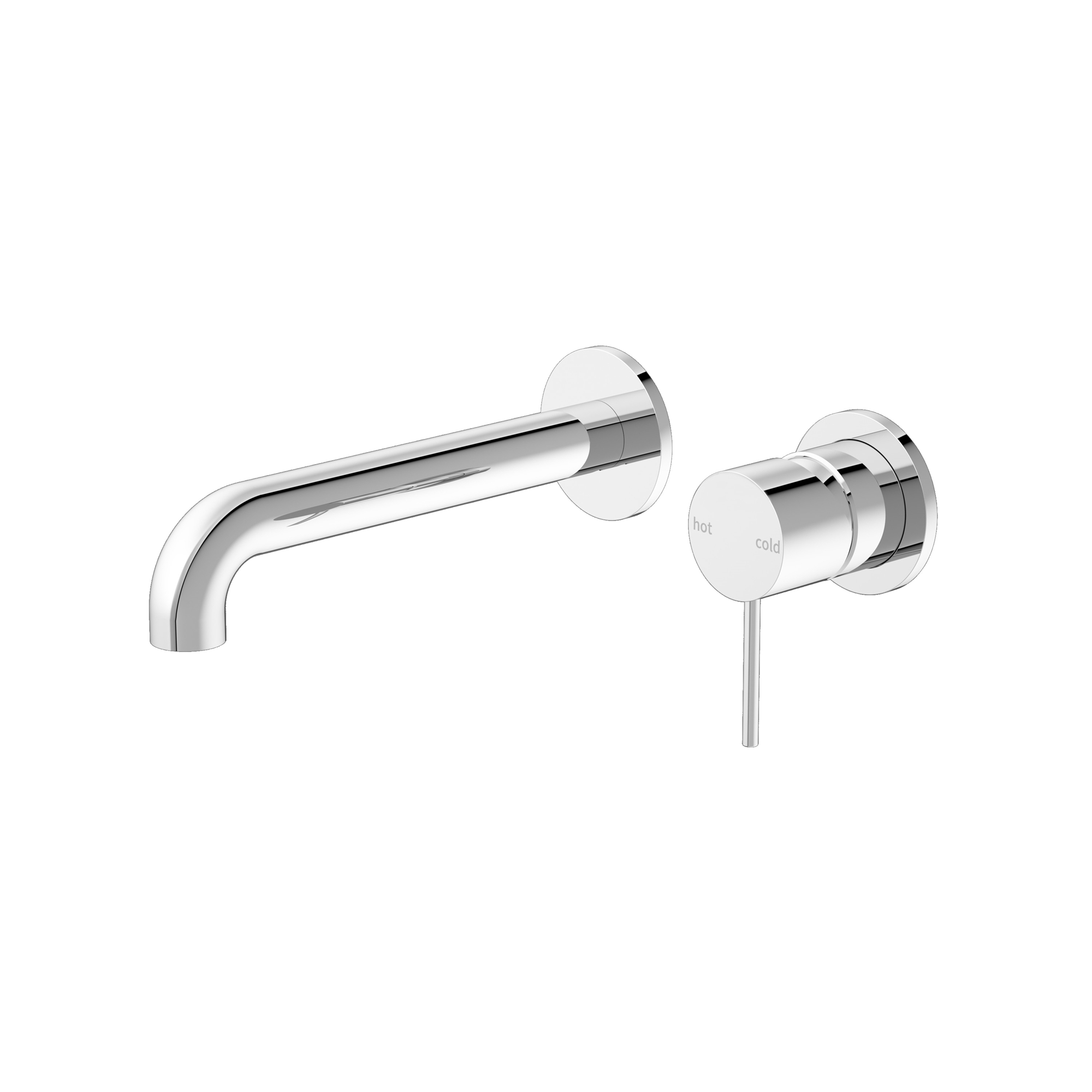 Mecca Wall Basin Mixer Separate Back Plate 185mm Spout Chrome