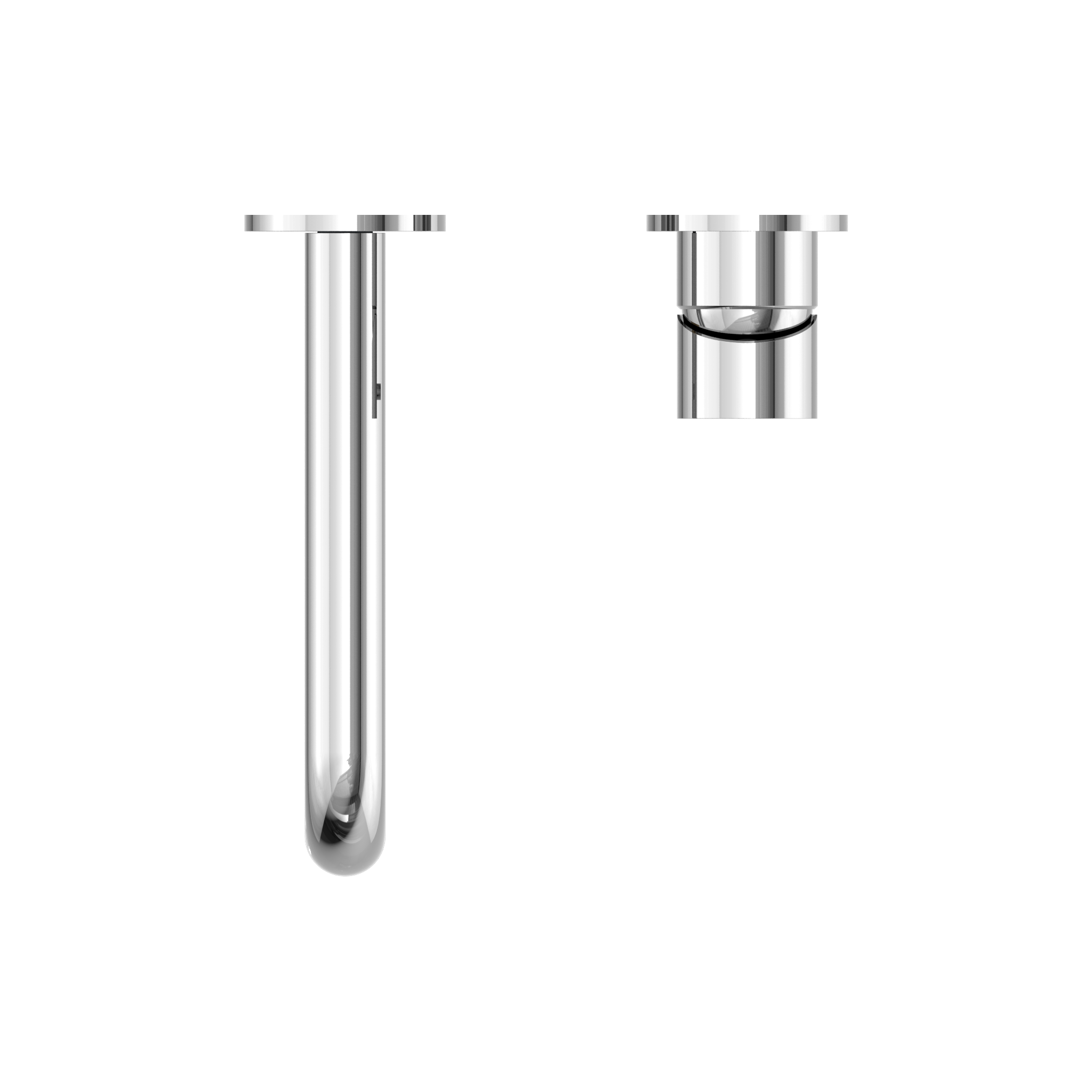 Mecca Wall Basin Mixer Separate Back Plate 185mm Spout Chrome