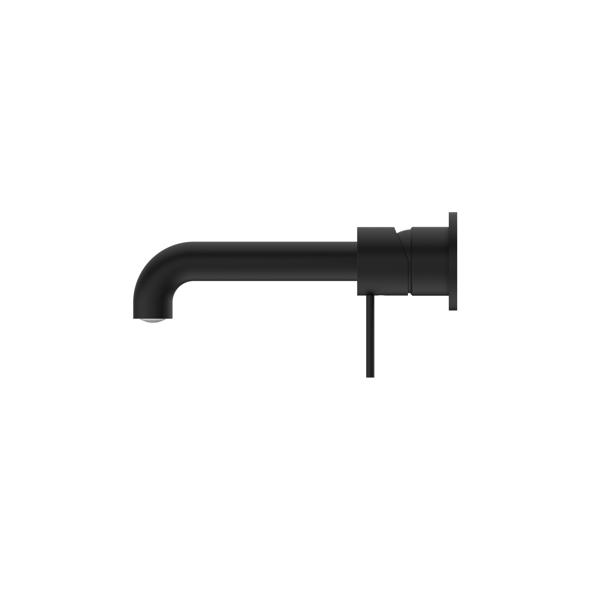 Mecca Wall Basin Mixer Separate Back Plate 230mm Spout Matte Black