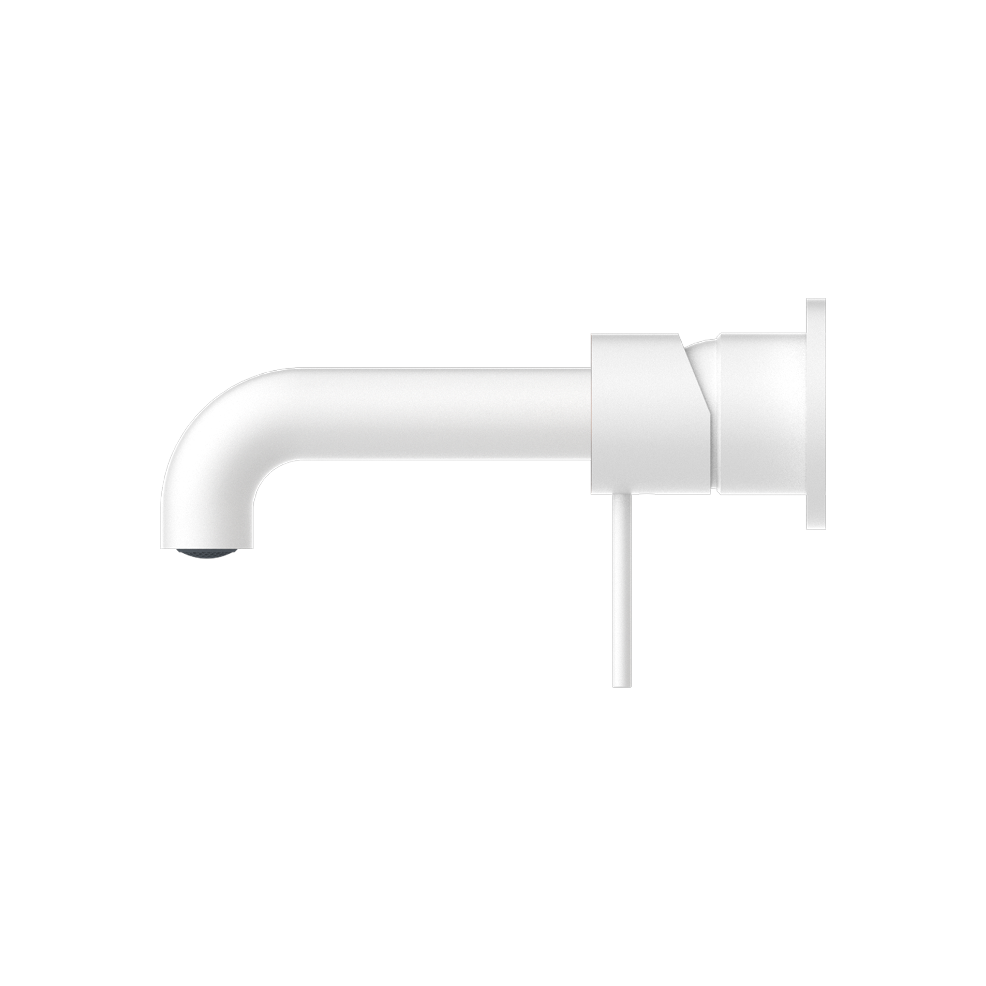 Mecca Wall Basin Mixer Separate Back Plate 230mm Spout Matte White