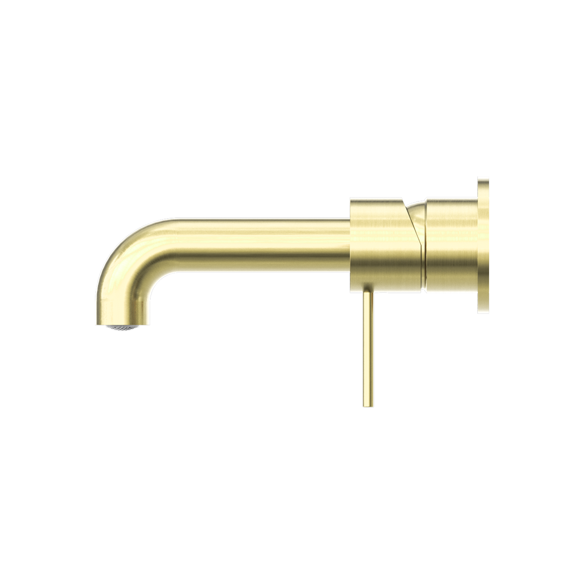 Mecca Wall Basin Mixer Separate Back Plate 230mm Spout Brushed Gold