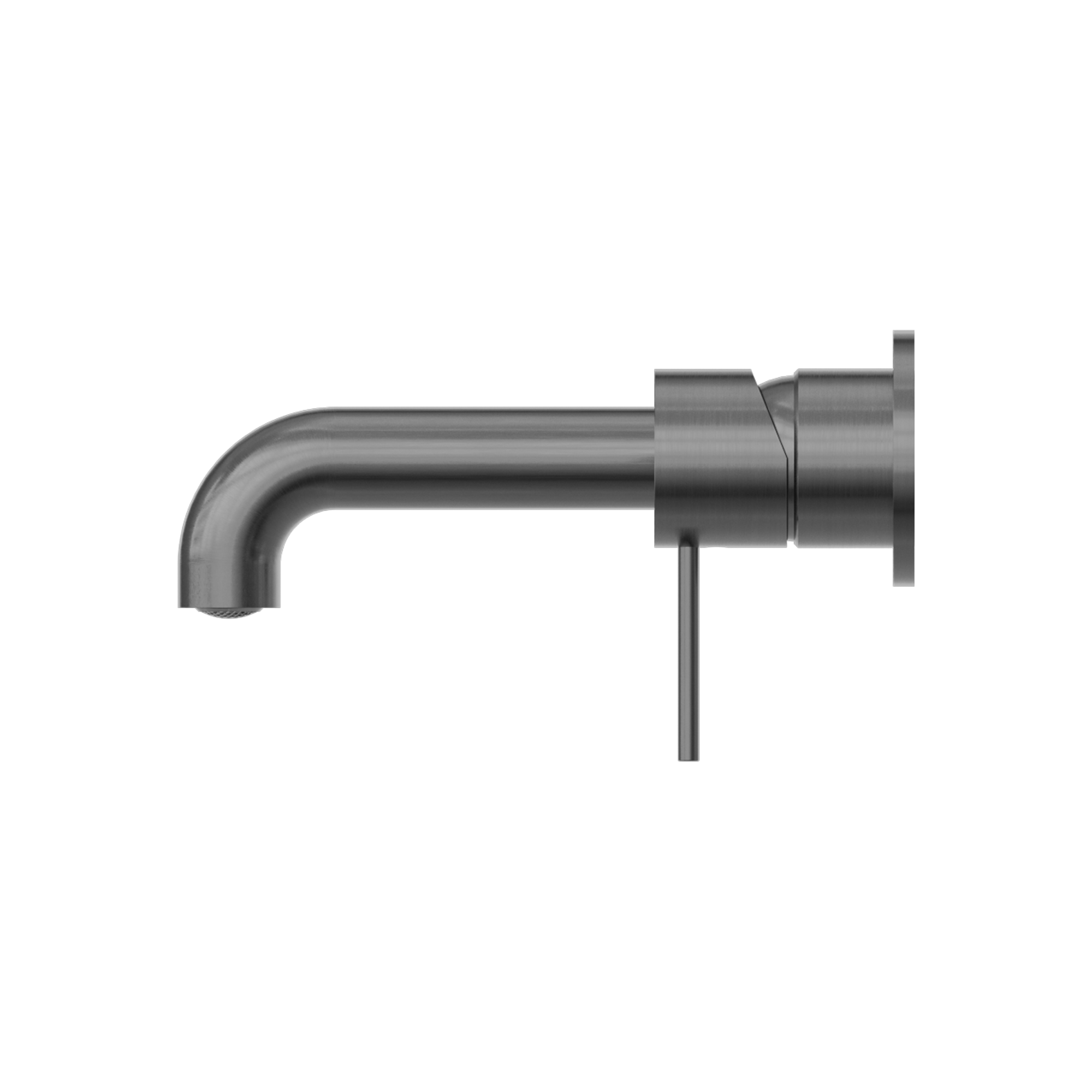 Mecca Wall Basin Mixer Separate Back Plate 185mm Spout Brushed Gunmetal