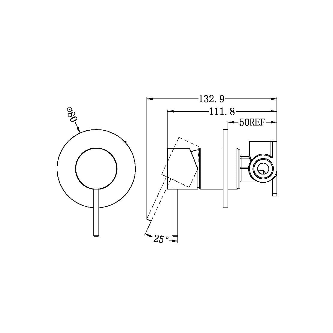 Mecca Shower Mixer Chrome