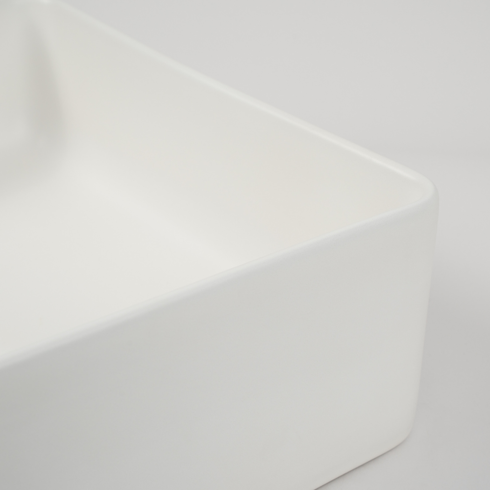 Nashi Matte White Square Basin CLEARANCE