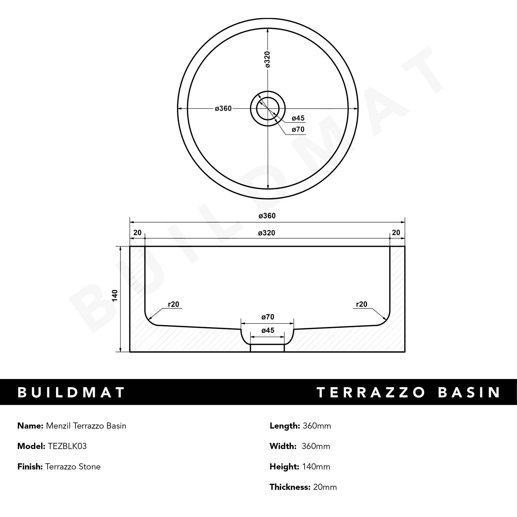 Menzil Terrazzo Basin