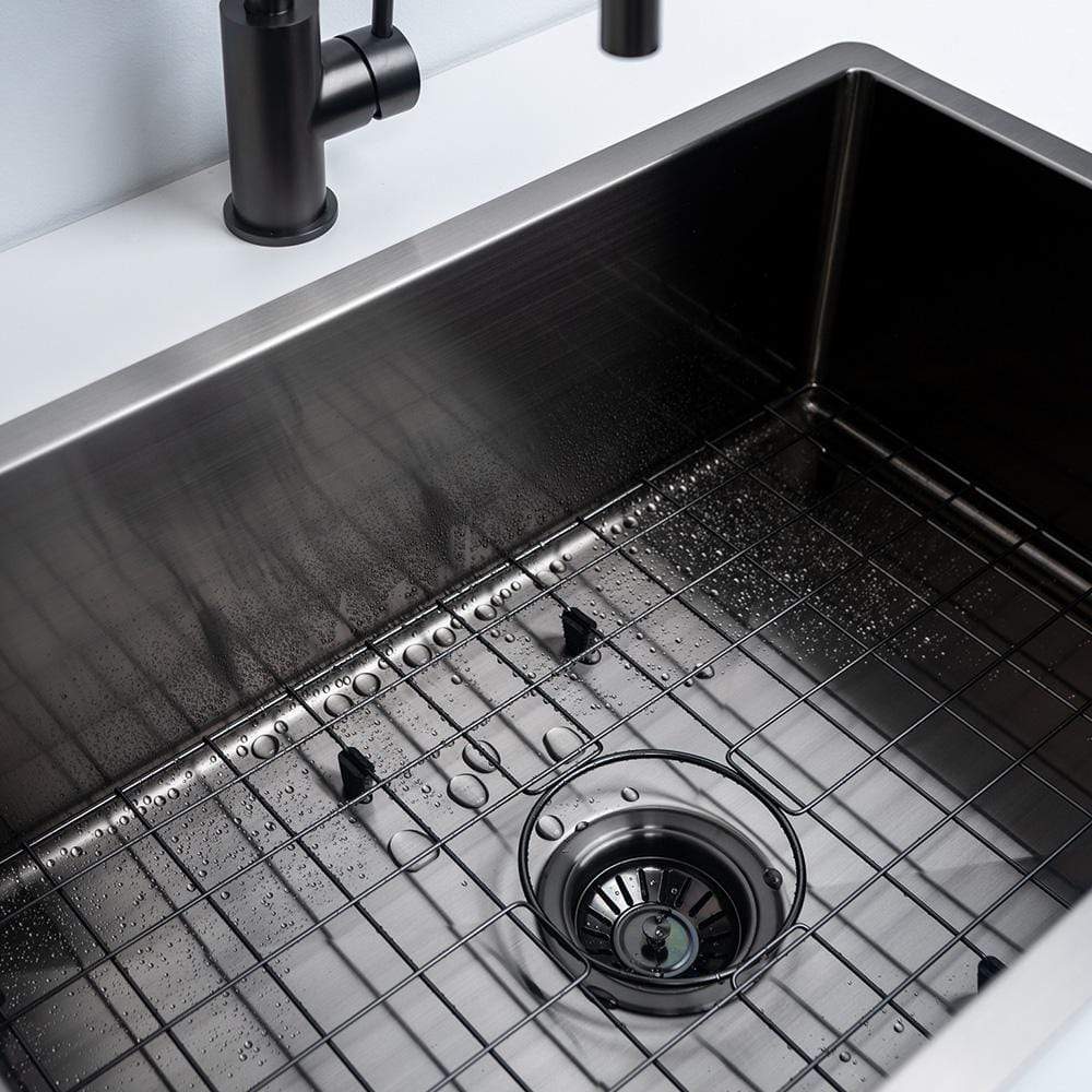 Buildmat Precious Metals Sink Sink Brushed Gun Metal Avisa 700x450 Large Single Bowl Sink